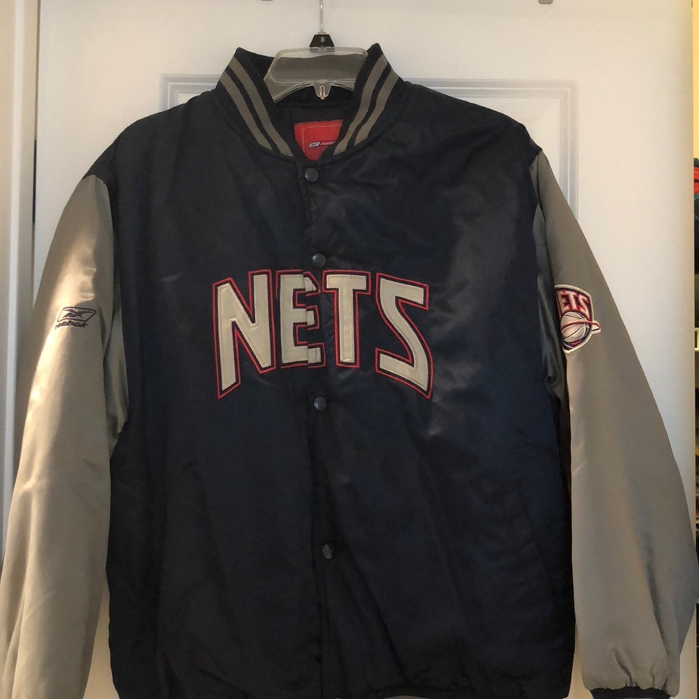 Reebok New Jersey NETS Varsity Jacket XL Boys